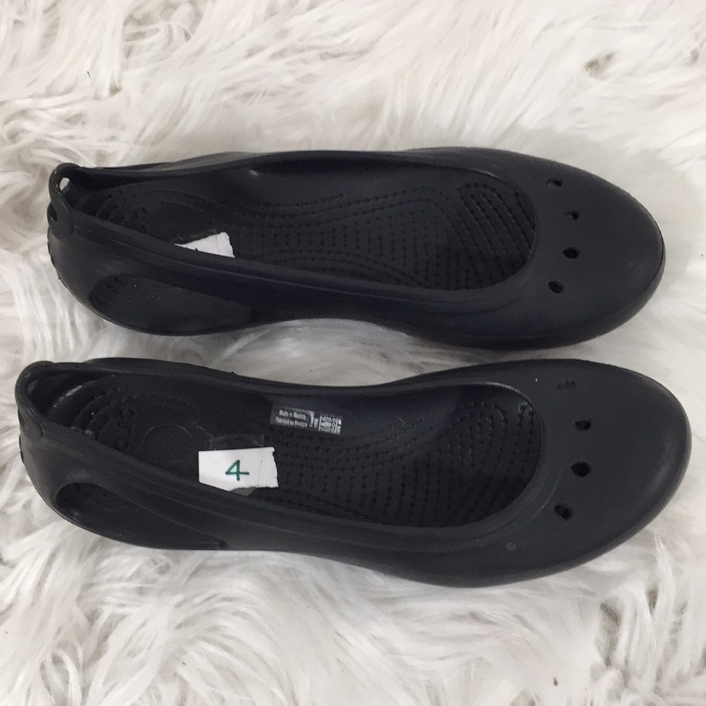 Crocs Women’s Kadee Flat Black sz 4 - Picture 9 of 13